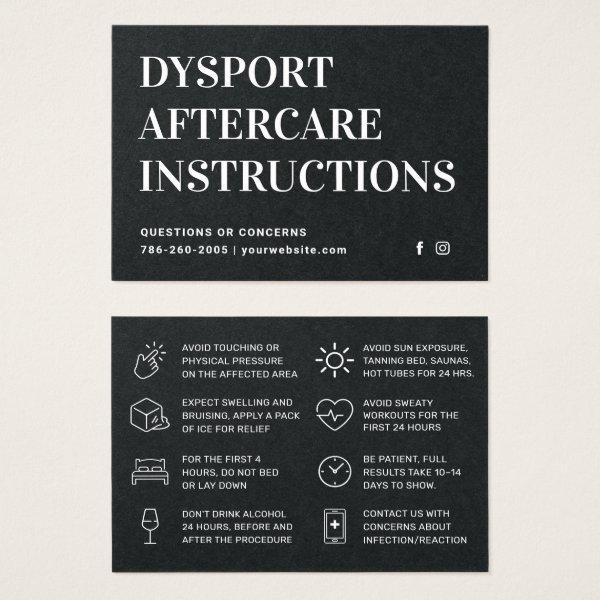 Premium Black DYSPORT Injection Aftercare Card