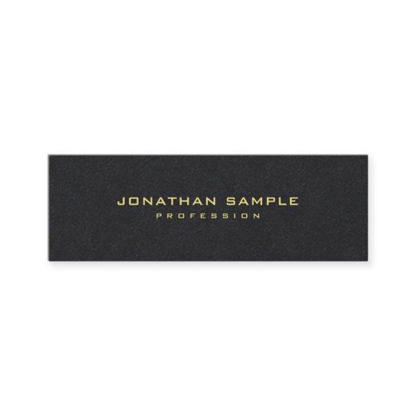 Premium Black Gold Text Elegant Minimalist Modern Mini