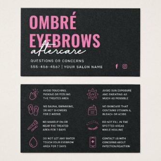 Premium Black & Pink Ombre Powder Brows Aftercare