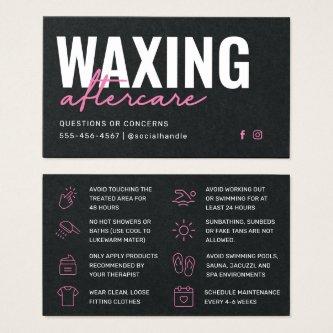 Premium Black Pink Waxing Aftercare Card