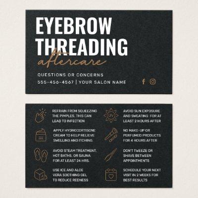 Premium Black Simple Eyebrow Threading Aftercare