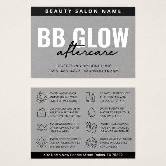 Premium Gray BB Glow Facial After Care Card