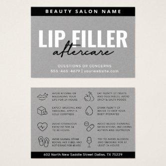 Premium Gray Mighty Lip Filler Aftercare Card