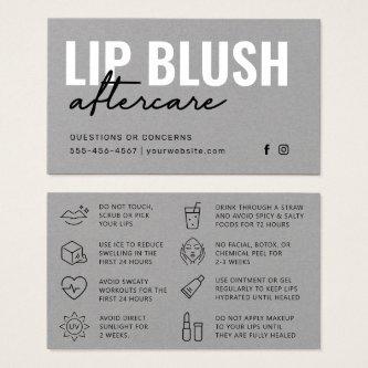 Premium Gray Modern Lip Blush Tattoo Aftercare