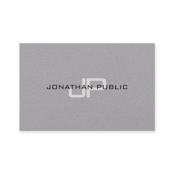 Premium Grey Elegant Modern Monogram Simple Trendy