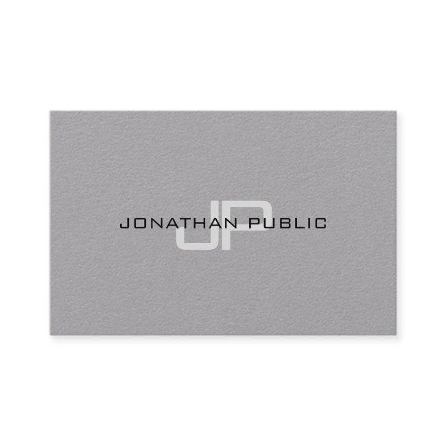 Premium Grey Elegant Modern Monogram Simple Trendy