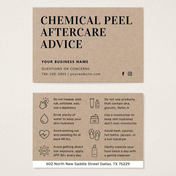 Premium Kraft Eco Chemical Peel Aftercare Card