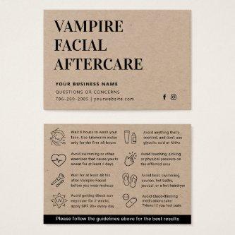 Premium Kraft  Microneedling Aftercare Advice Card