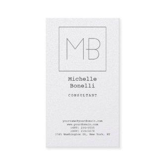 Premium Pearl White Elegant Unique Monogram