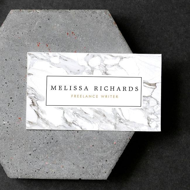 Premium Professional Luxe Minimalist White Marble