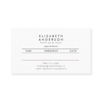 Premium Pure White Pampas Grass Floral Ultra Appointment Card