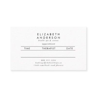 Premium Pure White Pampas Grass Floral Ultra Appointment Card