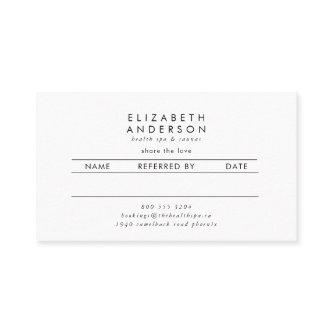 Premium Pure White Pampas Grass Floral Ultra Referral Card