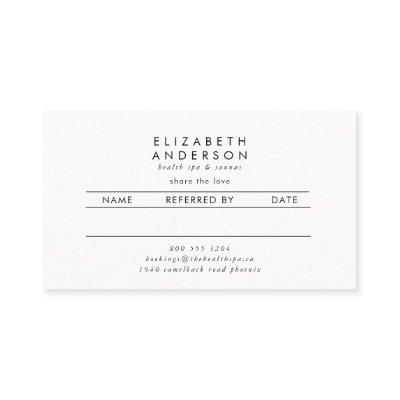 Premium Pure White Pampas Grass Floral Ultra Referral Card