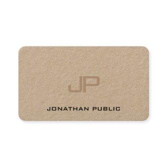 Premium Real Kraft Paper Elegant Monogrammed