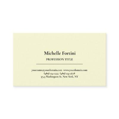 Premium Silk Elegant Plain Light Yellow Minimalist
