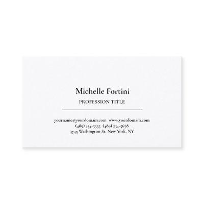 Premium Silk Elegant Plain Simple White Minimalist