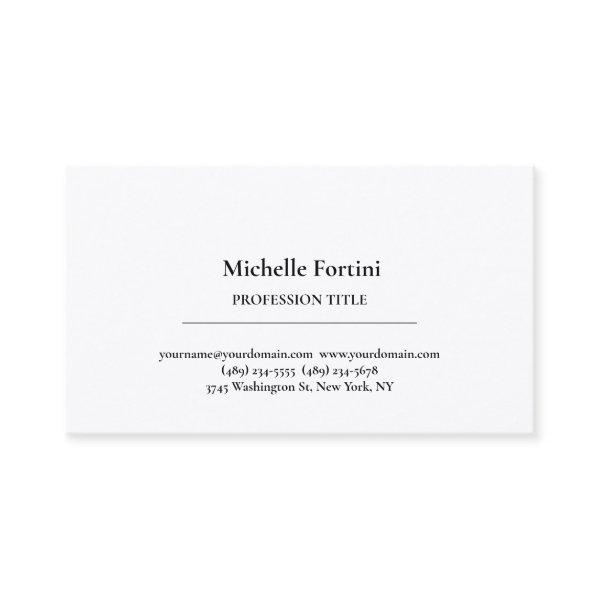 Premium Silk Elegant Plain Simple White Minimalist