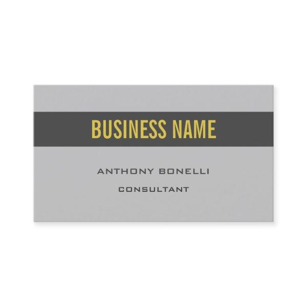Premium Silk Minimalist Grey Gold Color Stripe