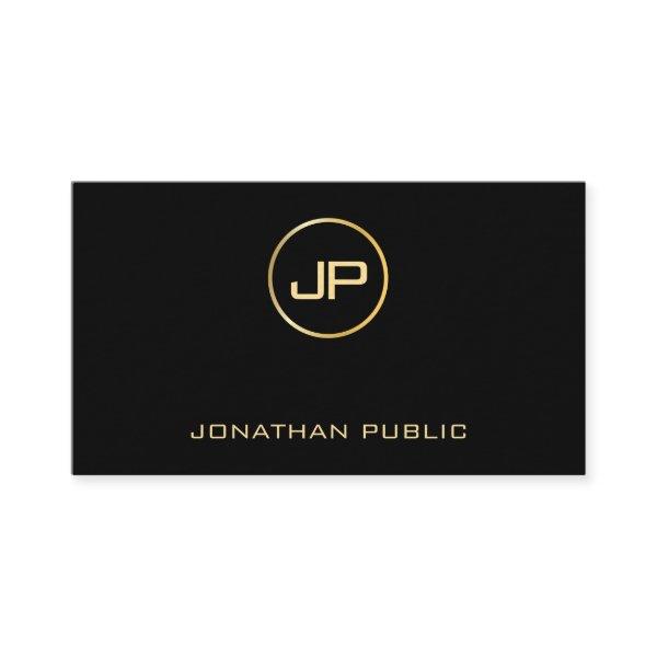 Premium Thick Luxury Elegant Black & Gold Modern