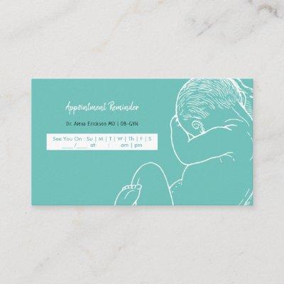 Prenatal Visit Checkup Simple Birthing Baby OB Appointment Card