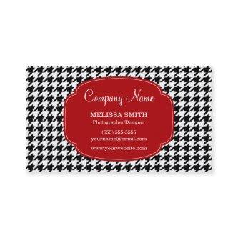 Preppy Black and Red Houndstooth Pattern