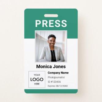 Press Logo Photo QR Code Professional Badge