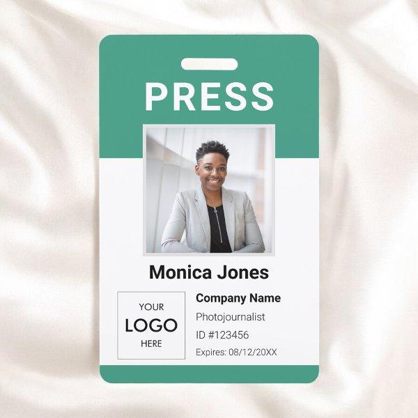 Press Logo Photo QR Code Professional Badge