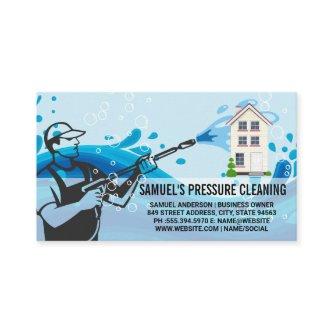 Pressure Cleaning | Worker | Soap Bubbles