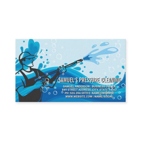 Pressure Water Spray Worker | Soap Bubbles