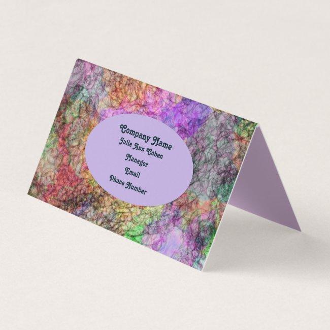 Pretty Abstract Swirls of Purple Green Yellow Pink