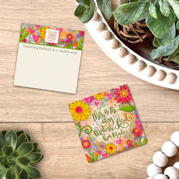 Pretty Floral Religious Quote Kindness Card