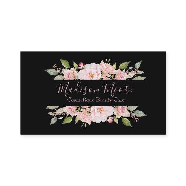 Pretty Floral Roses Name/Business Inscribed
