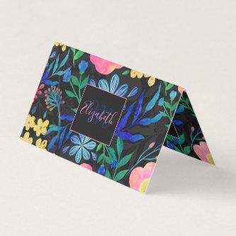 Pretty Girly Pink Blue Floral Gray design