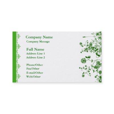 Pretty Green Flower  Template