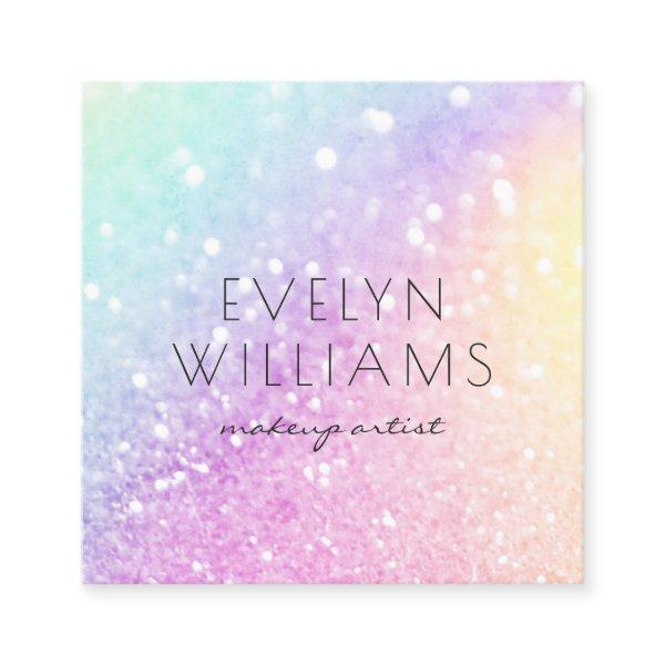 Pretty Holographic Glitter Girly Glamorous Square