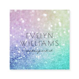 Pretty Holographic Glitter Girly Glamorous Square