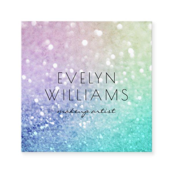 Pretty Holographic Glitter Girly Glamorous Square