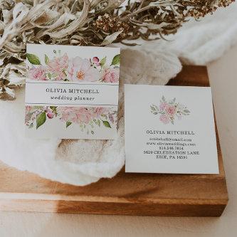 Pretty Pink Roses on White | Floral Square