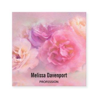 Pretty Pink & White Carnations Photograph Square