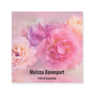 Pretty Pink & White Carnations Photograph Square