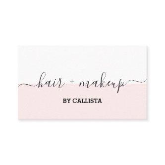 Pretty Pink White Script Hair Makeup