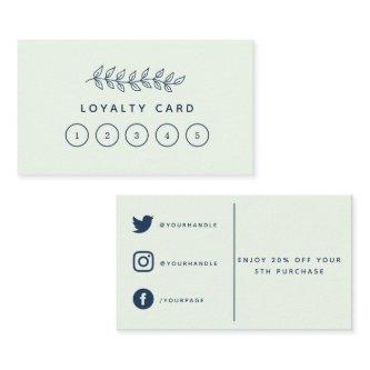 Pretty plant shop, garden loyalty card.