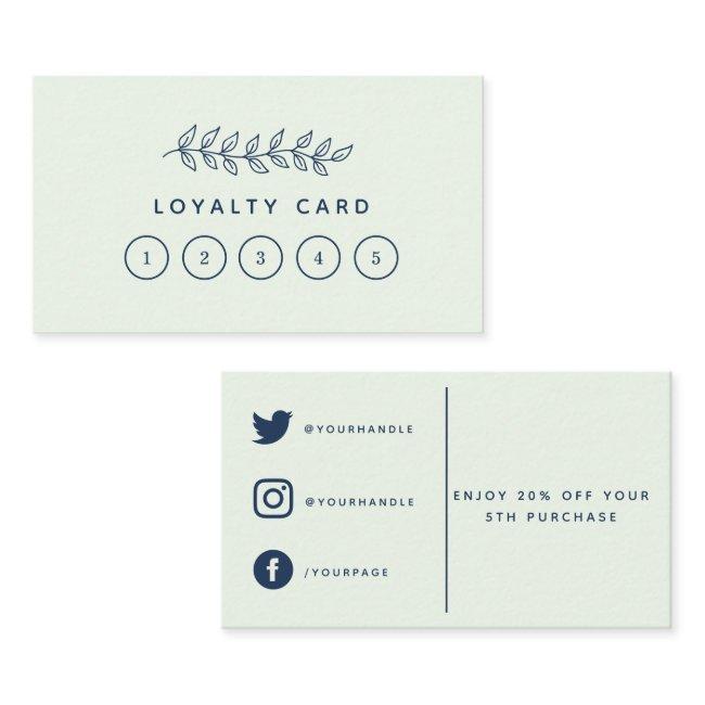 Pretty plant shop, garden loyalty card.