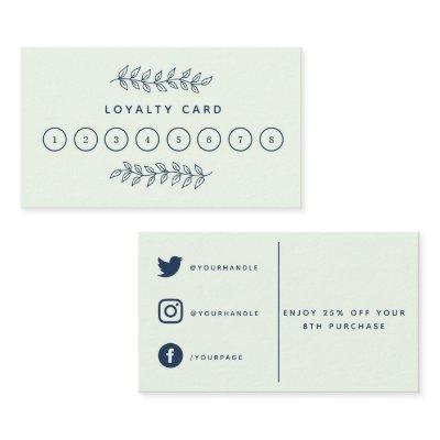 Pretty plant shop, garden loyalty card.