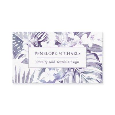 Pretty Purple and White Palm Leaves