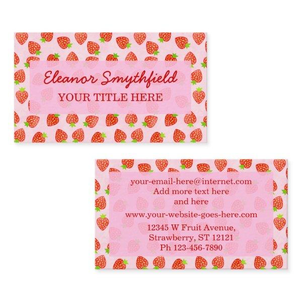 Pretty Strawberry Cream Pattern Personalized