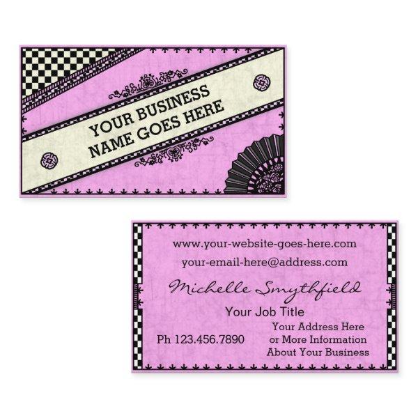 Pretty Vintage Checkered Pink Fan Girly