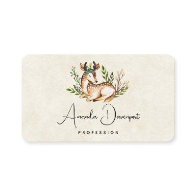 Pretty Watercolor Deer Laying Down Boho