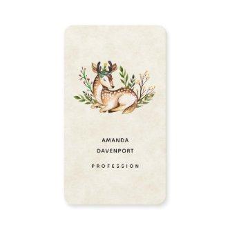 Pretty Watercolor Deer Laying Down Boho